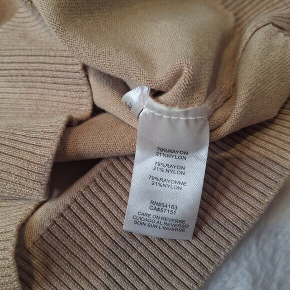 Calvin Klein Turtleneck Sweater Sz M Pullover Minimalist Neutral Preppy Classic - Picture 9 of 12